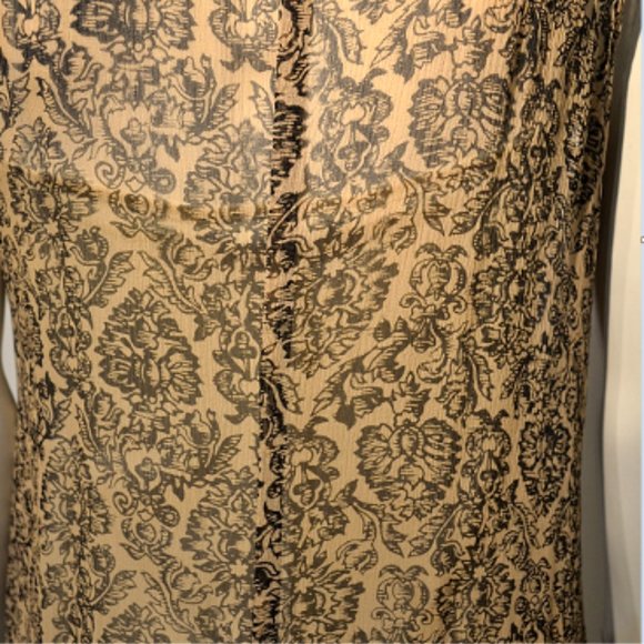 Printed SILK CHIFFON SUMMER MIDI SKIMMER DRESS - Picture 6 of 7